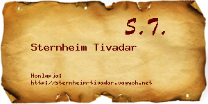 Sternheim Tivadar névjegykártya